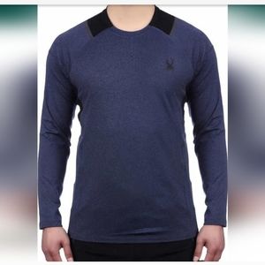 Spyder men's active long sleeve tee proweb microfleece t-shirt  …
